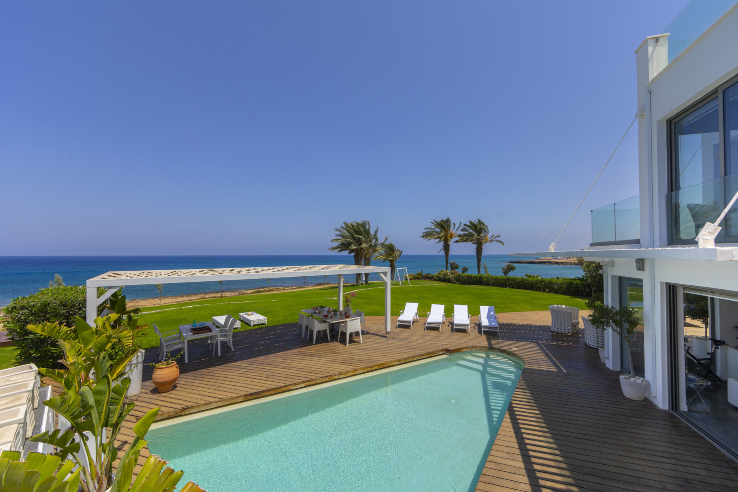 5 Star Villa Protaras Beachfront Dream - Ultimate Seafront Escape