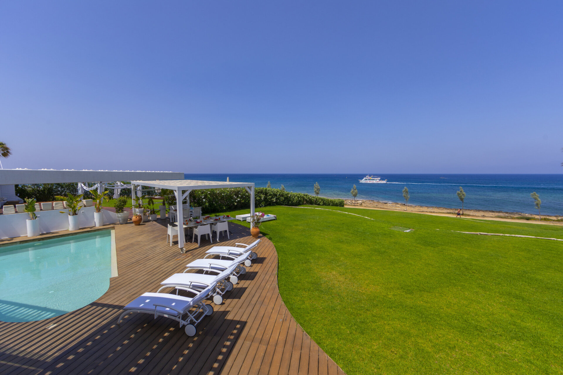 5 Star Villa Protaras Beachfront Dream - Ultimate Seafront Escape