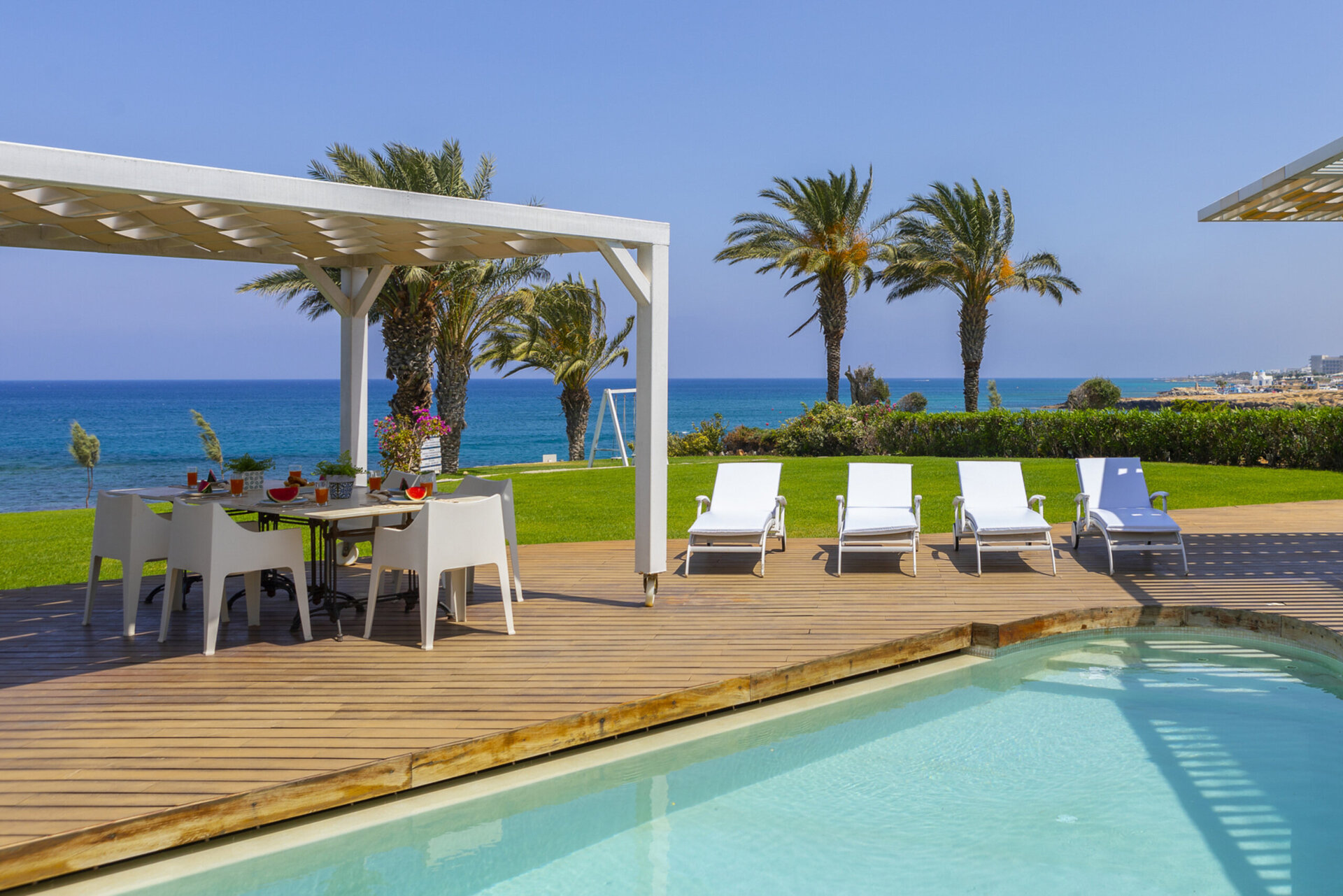 5 Star Villa Protaras Beachfront Dream - Ultimate Seafront Escape