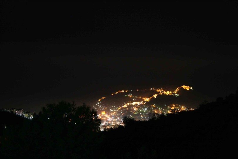 Alanya castle view at night from your dream villa