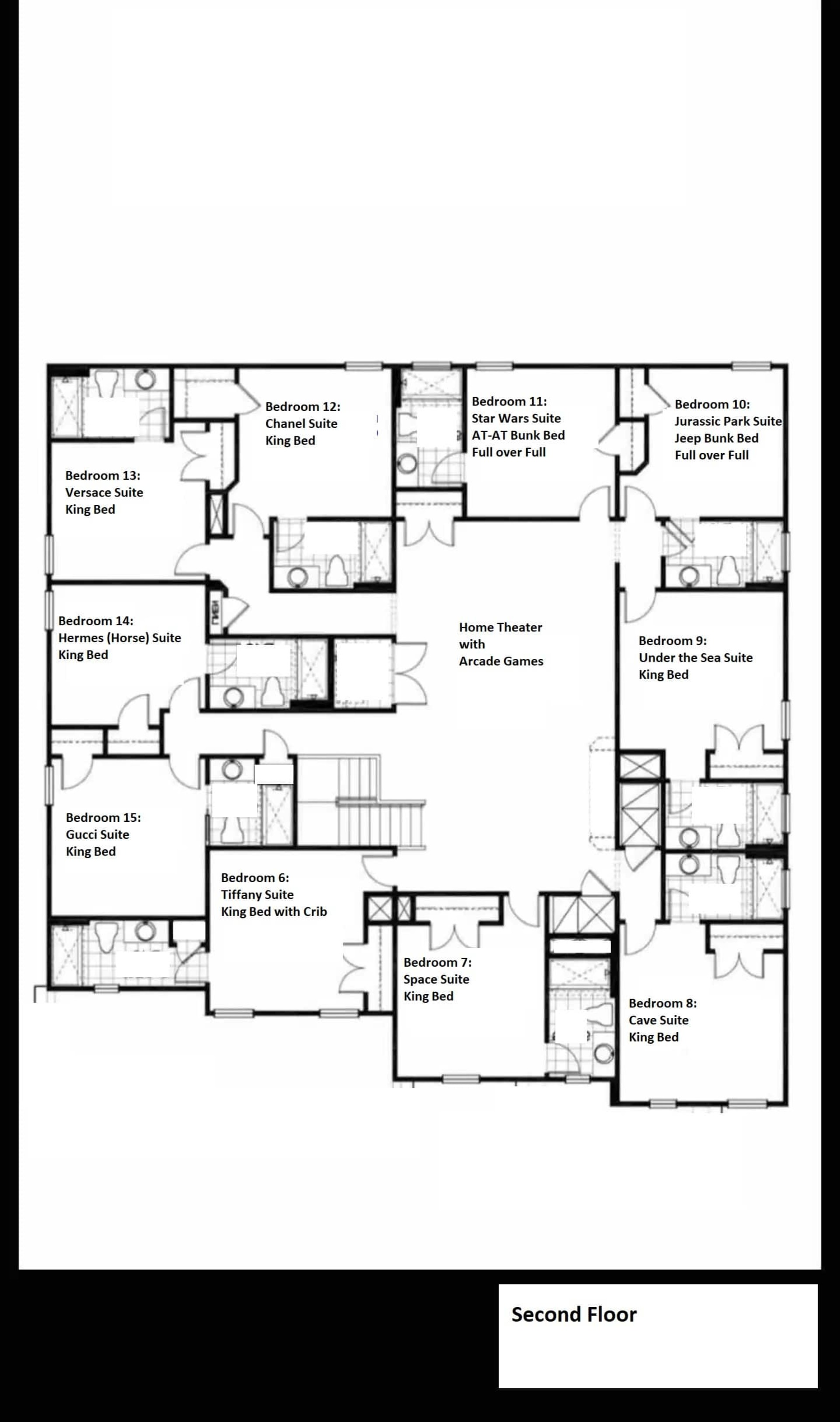 Luxury 15BR Themed Villa Homes Orlando Mansion 5718