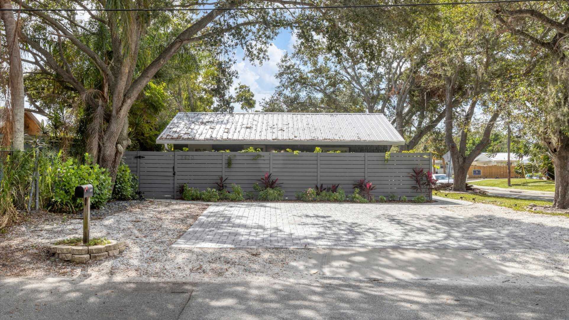East side of home. Parking for 3