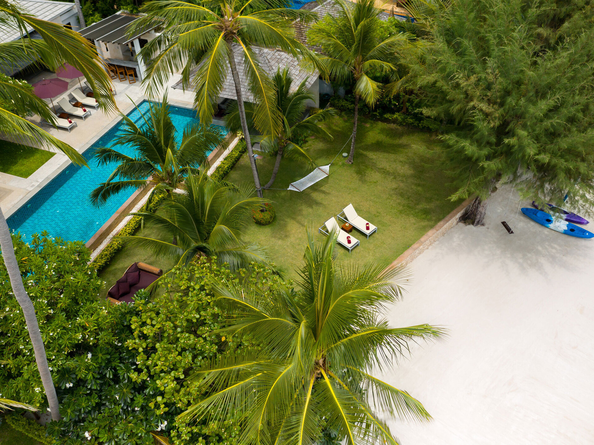 Inasia - Aerial shot of the villa