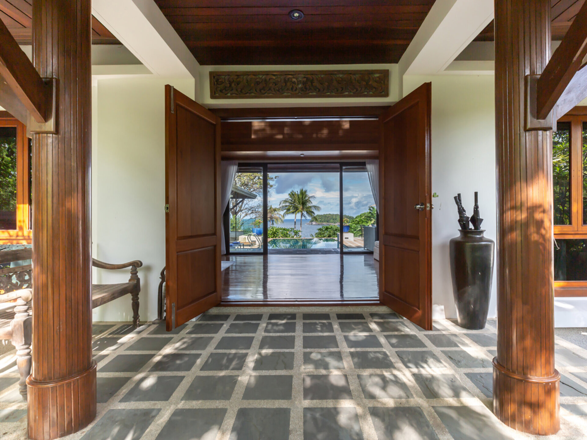 Entrance to the villa