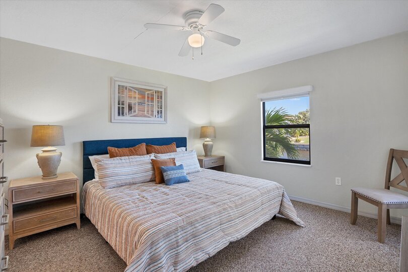 The Primary bedroom has a King bed