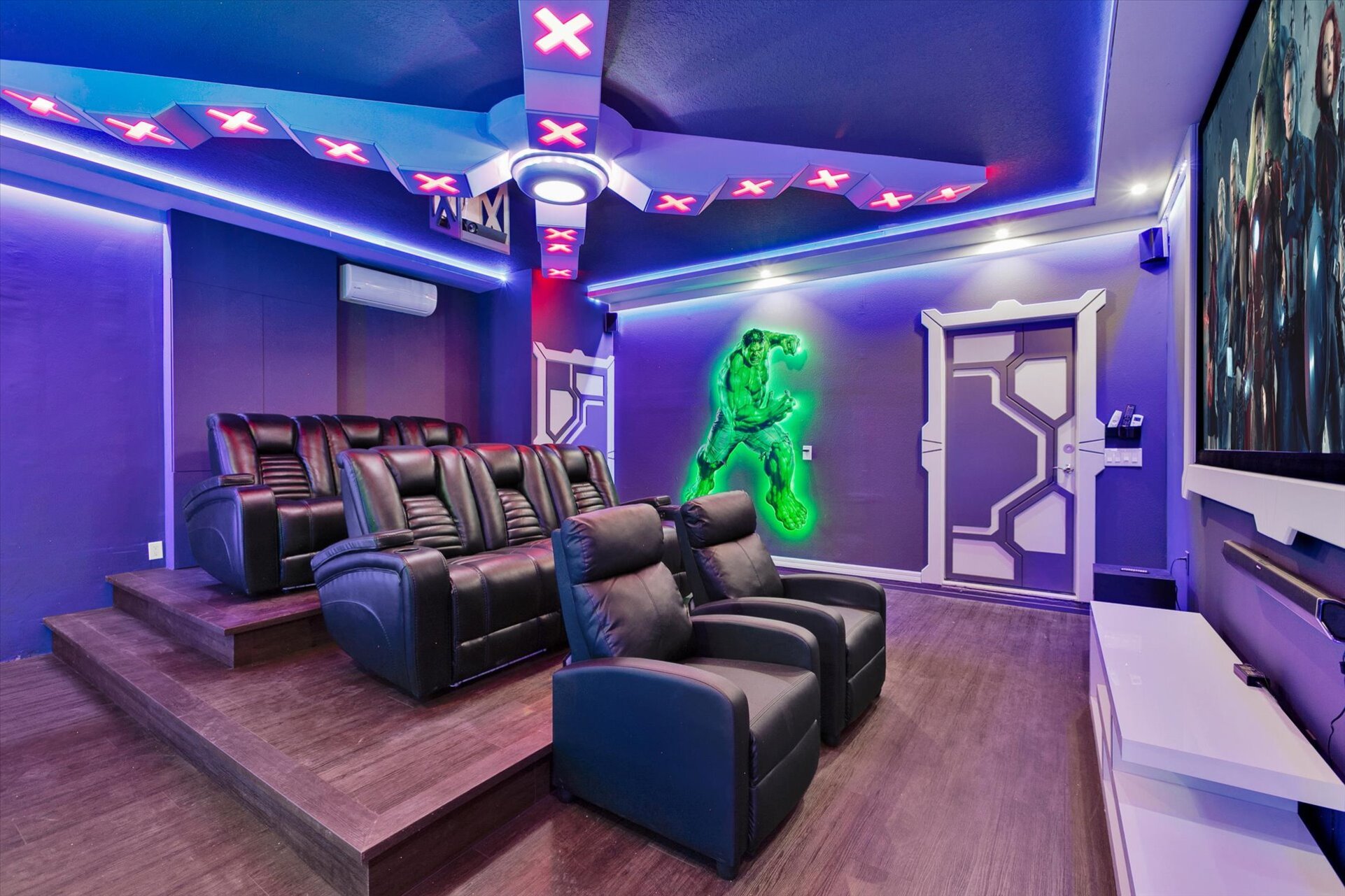 Theater Room - Avengers, Downstairs, 75" SMART TV