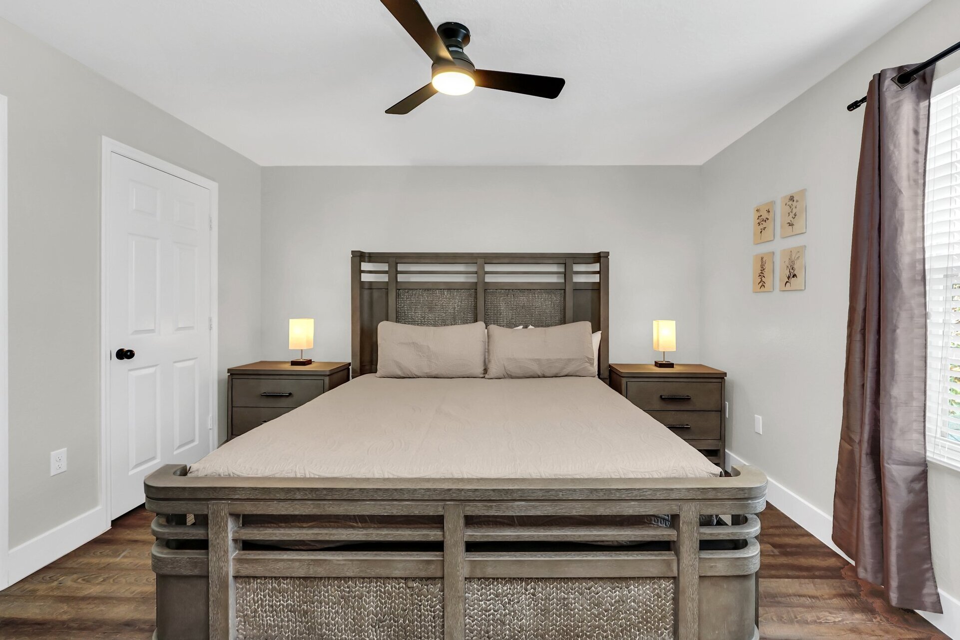 Second floor master bedroom with a queen bed