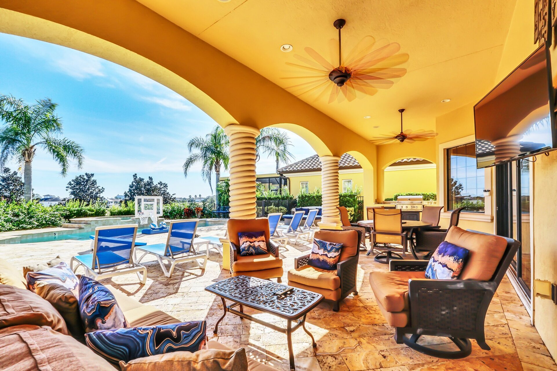 Spacious outdoor seating area