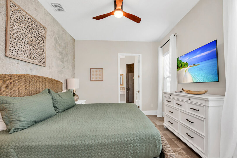 A king master suite located on the ground floor