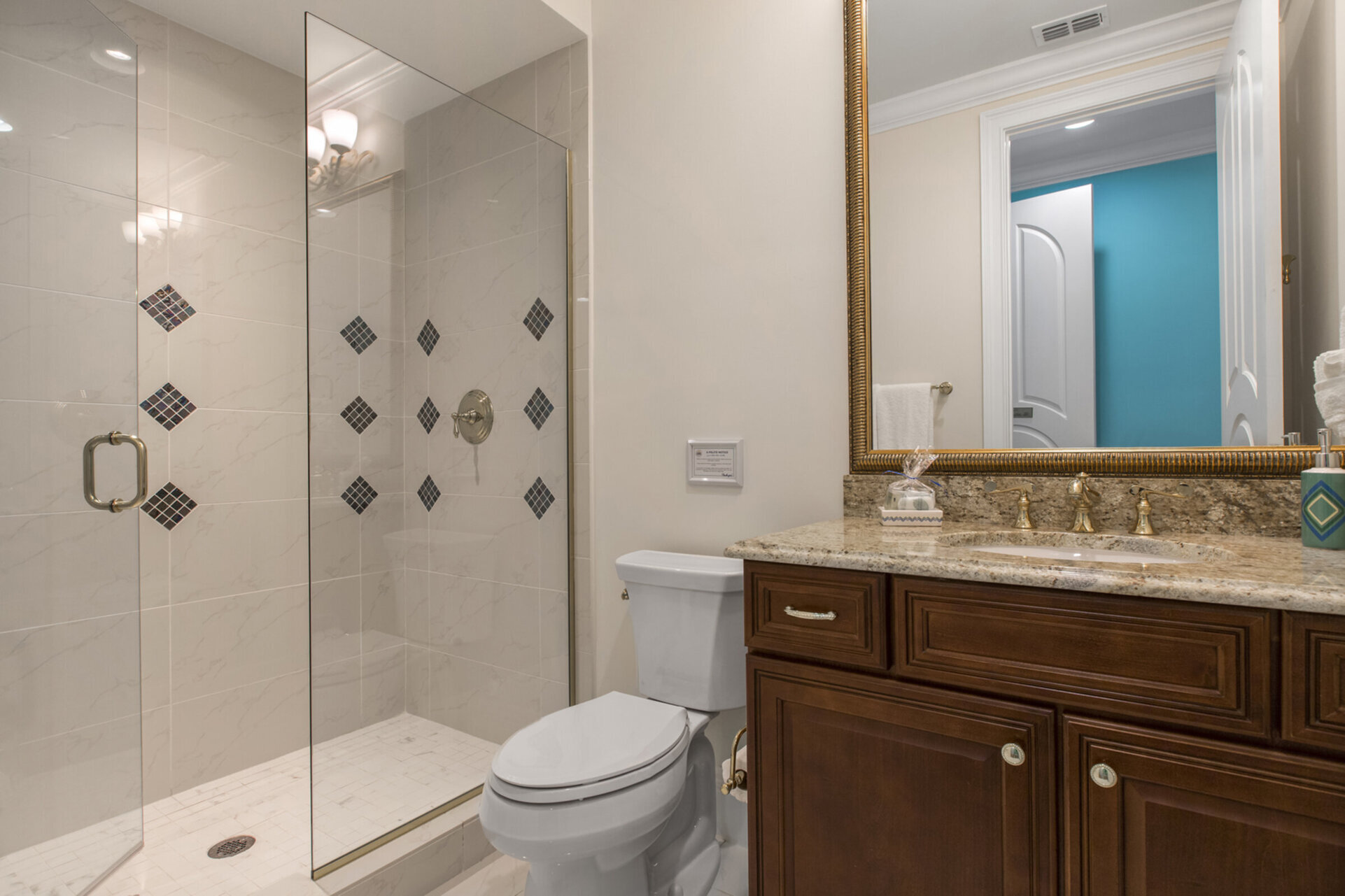 The Aladdin suite has an en-suite bathroom for the kids to share