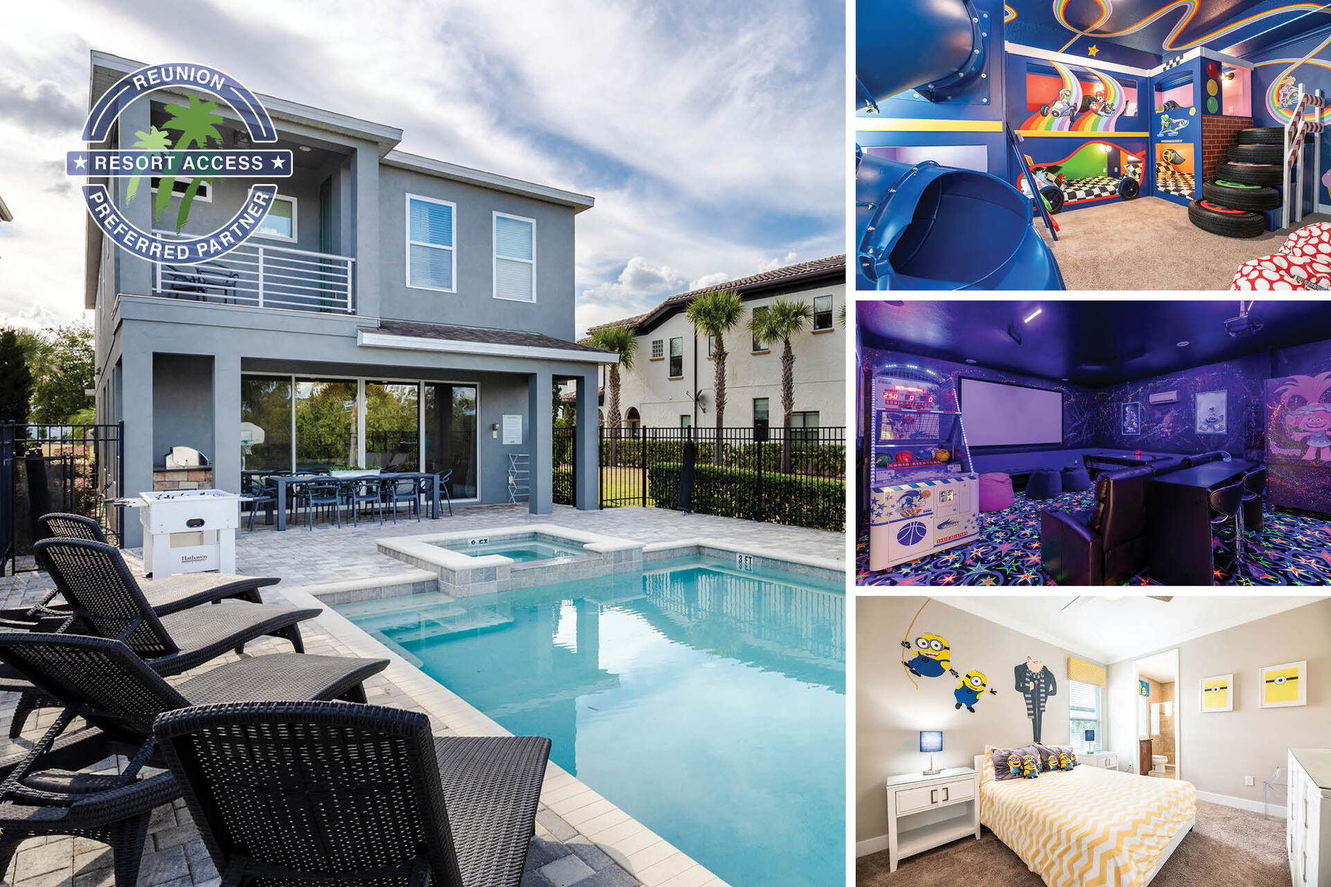 Welcome to Charming Abode, a 5 bedroom villa with a theater room, themed kids' bedrooms, and a private pool. | PHOTOS UPDATED: June 2022 |