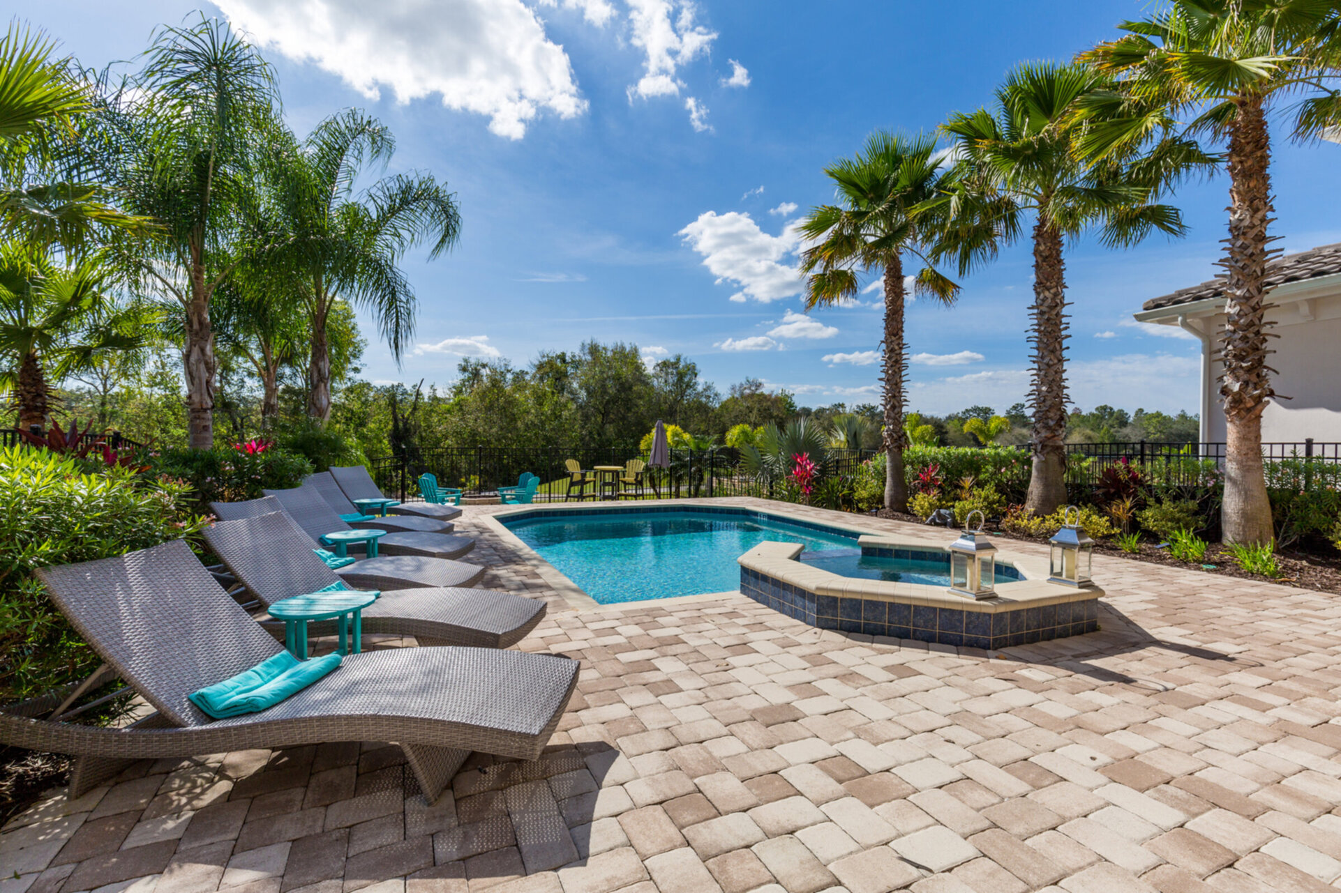 Catch the Florida sun in the west facing pool