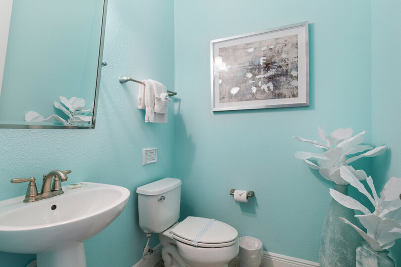 On the ground floor you will find a half bathroom
