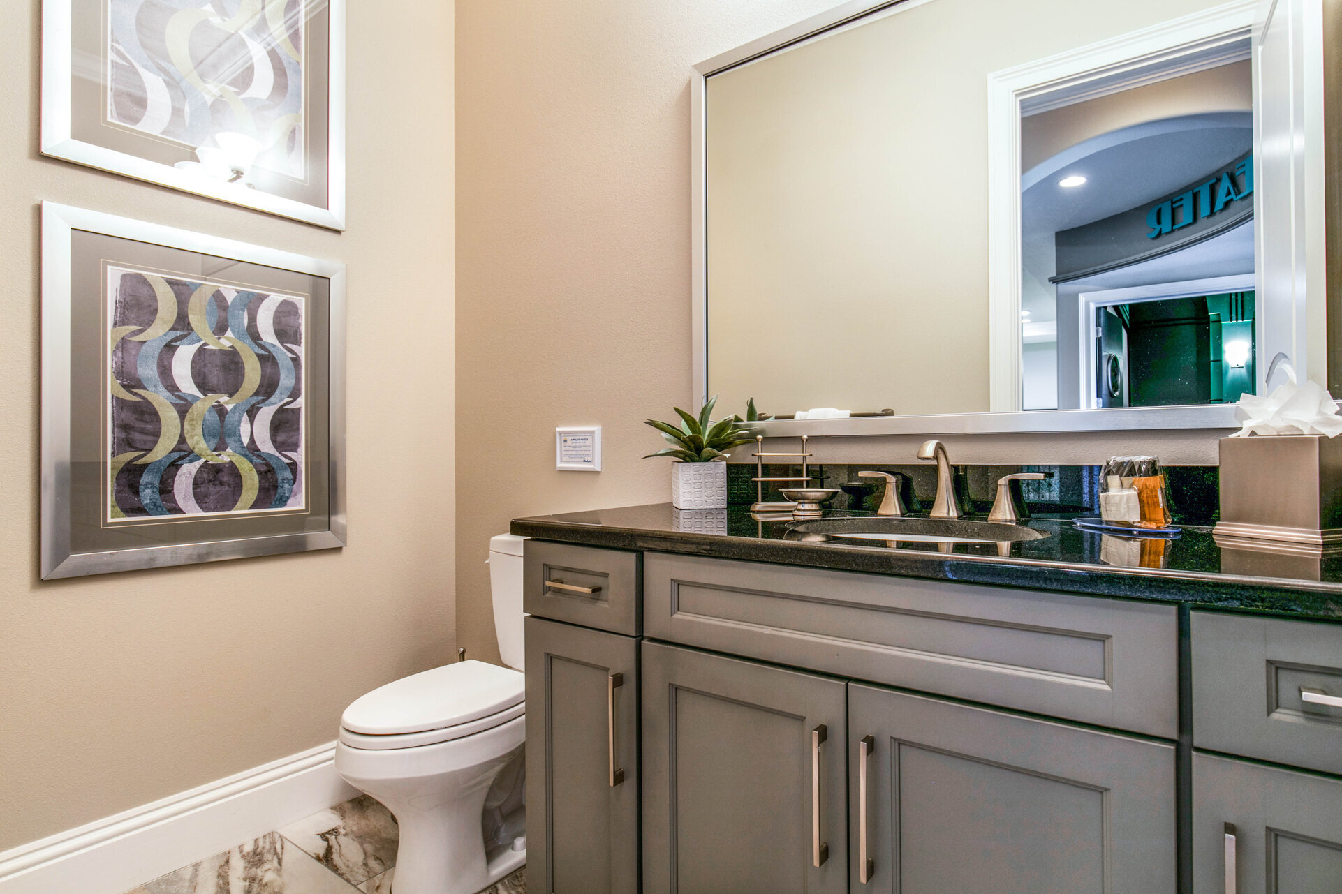 A half bath located on the second floor