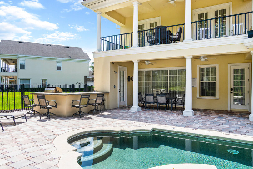 Grill outside and enjoy the pool