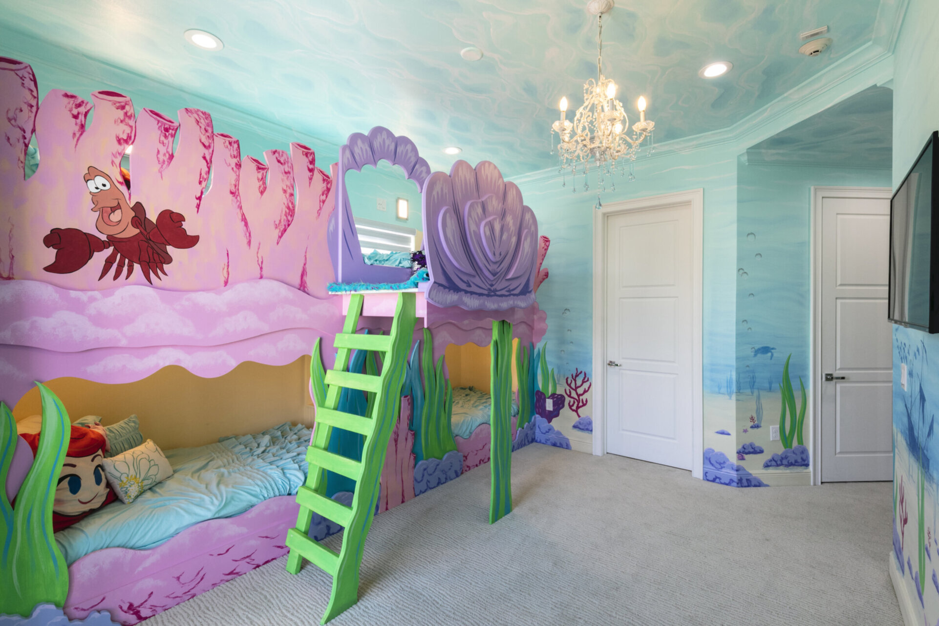 Travel under the sea to this custom-built bedroom