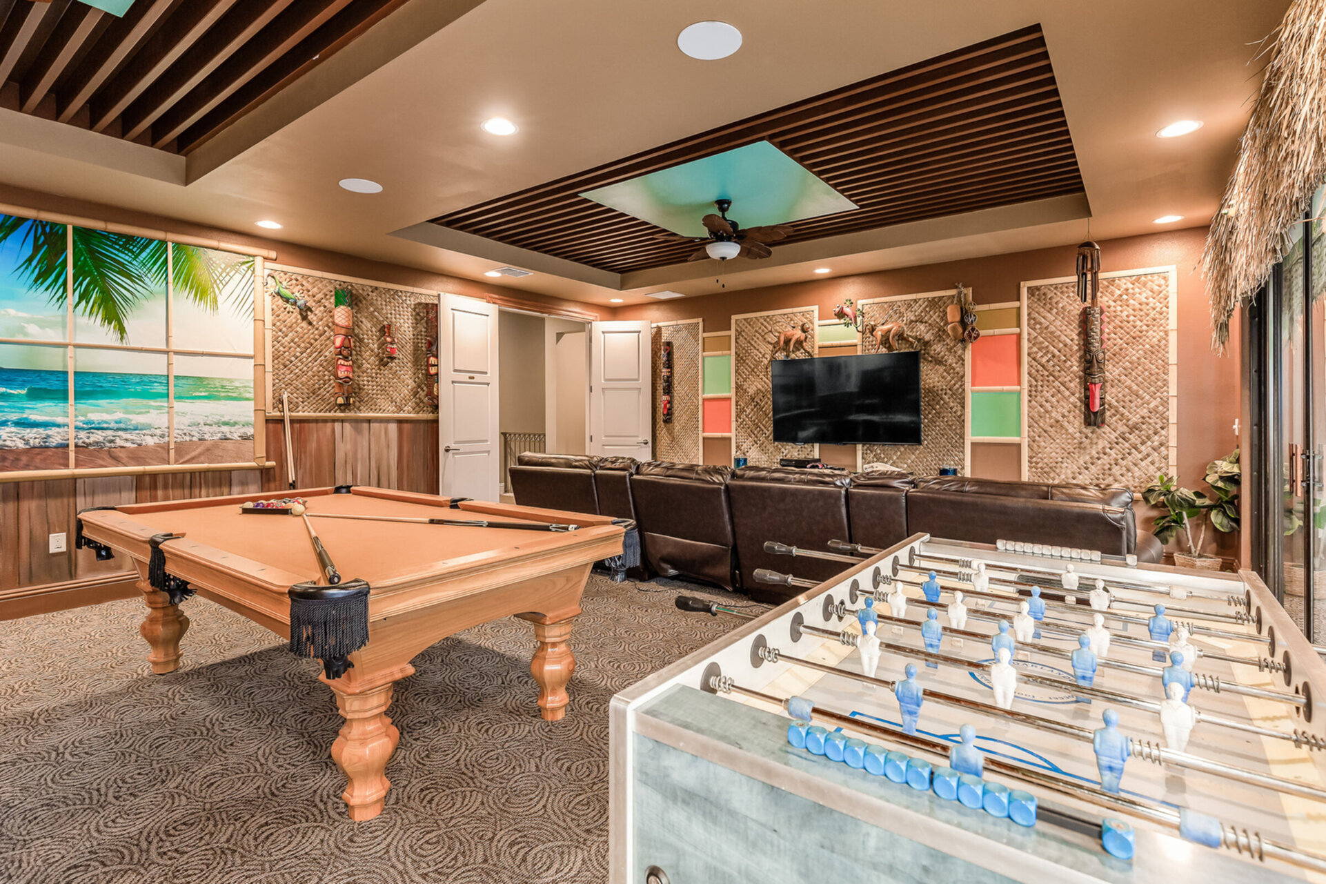 Challenge family members to a game of foosball