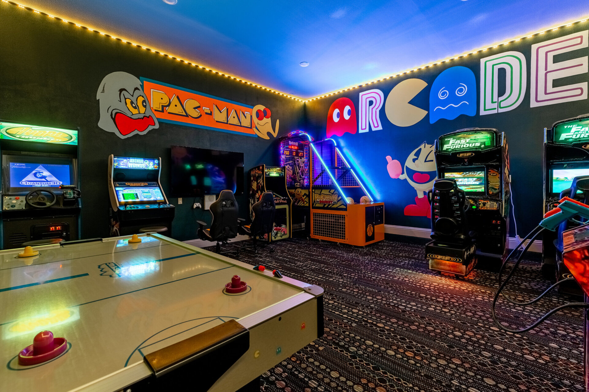 Spend hours in the game room!