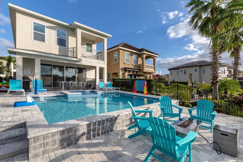 Relax in the spillover spa after a fun day in Central Florida