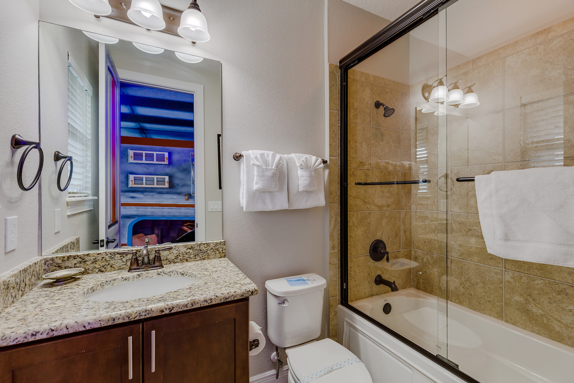 The ensuite bath makes getting ready for the day easy