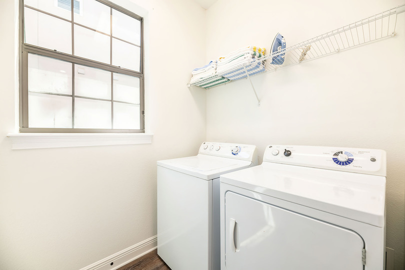 For your convenience, the villa has a full-sized washer and dryer