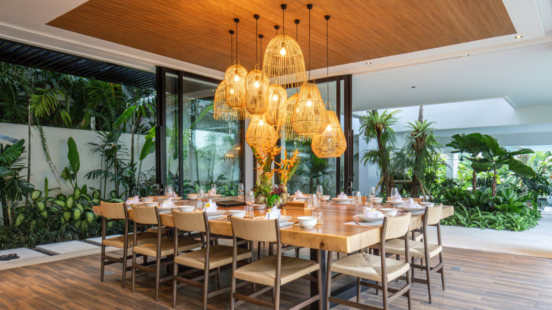 Generous dining area that sits 12