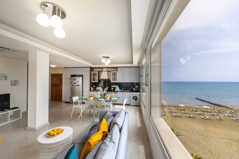 5 Star Eftyhia Beachfront Suite – Stylish Seafront Escape in Larnaca