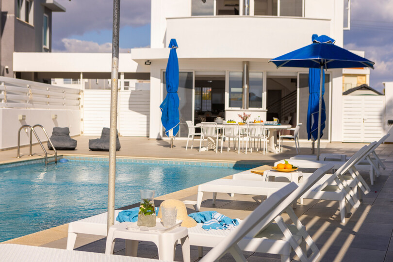 5 Star Villa Faros Beachfront Escape - Sunset Seaside Retreat