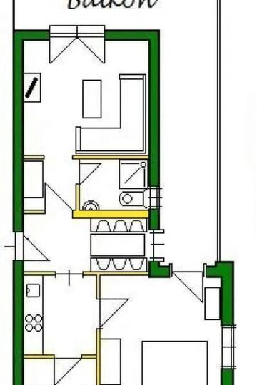 2-Bed Apartment in Spittal an der Drau, Sleeps 6, 1079