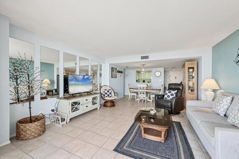 Bright, open living space.