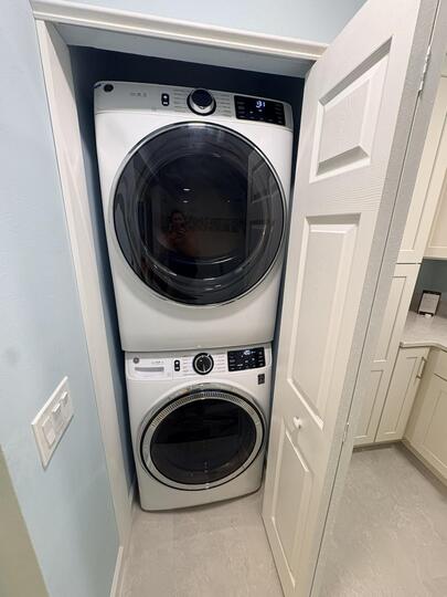 Laundry room with full-size washer & dryer