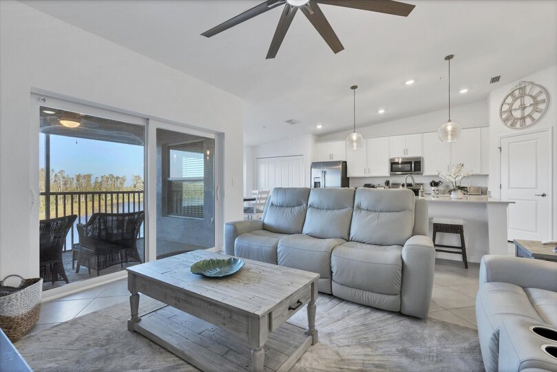 Bright, open living space