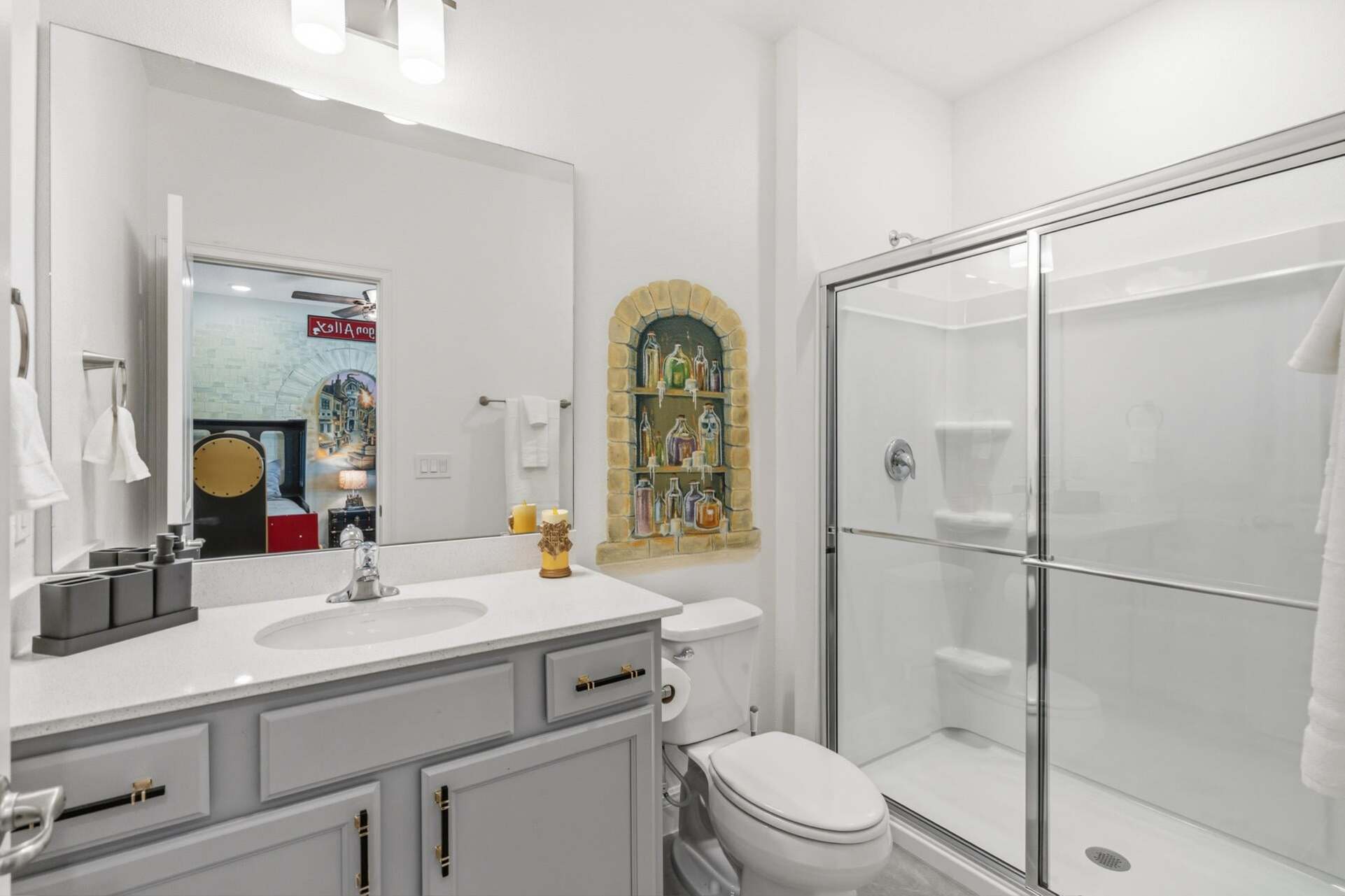 Two Twins Bathroom 6 Upstairs Shower Harry Potter Theme